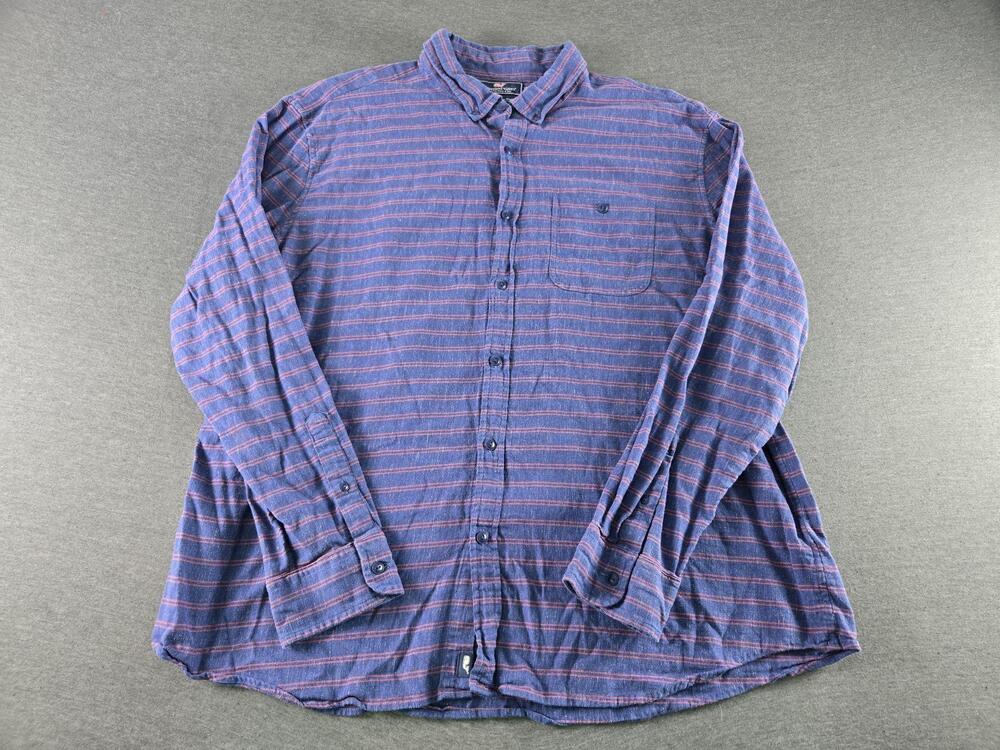 Vineyard Vines Shirt Mens 2XL Blue Striped Slim Longshore Long Sleeve Button Up